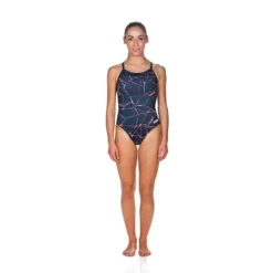 Arena Water One Piece Light Drop Back -Speedo Shop 001381 navy red front