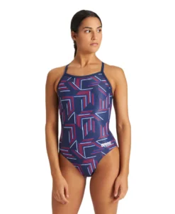 Arena Puzzled Light Drop Back -Speedo Shop 004639 740 w puzzled light drop back one piece 001 o