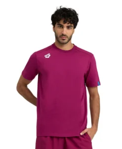 Arena Team Solid Panel Cotton T-Shirt -Speedo Shop 004899 990 team t shirt panel 001