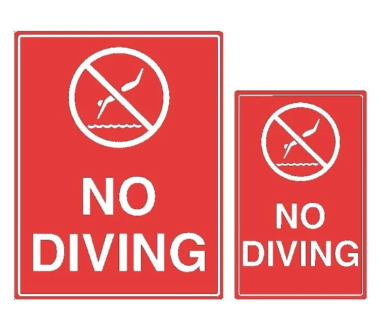 No Diving Sign 1 No Diving Sign