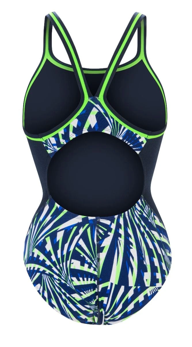 Dolfin Women's Print Color Block DBX Back One Piece 3 Dolfin Women's Print Color Block DBX Back One Piece - Image 3