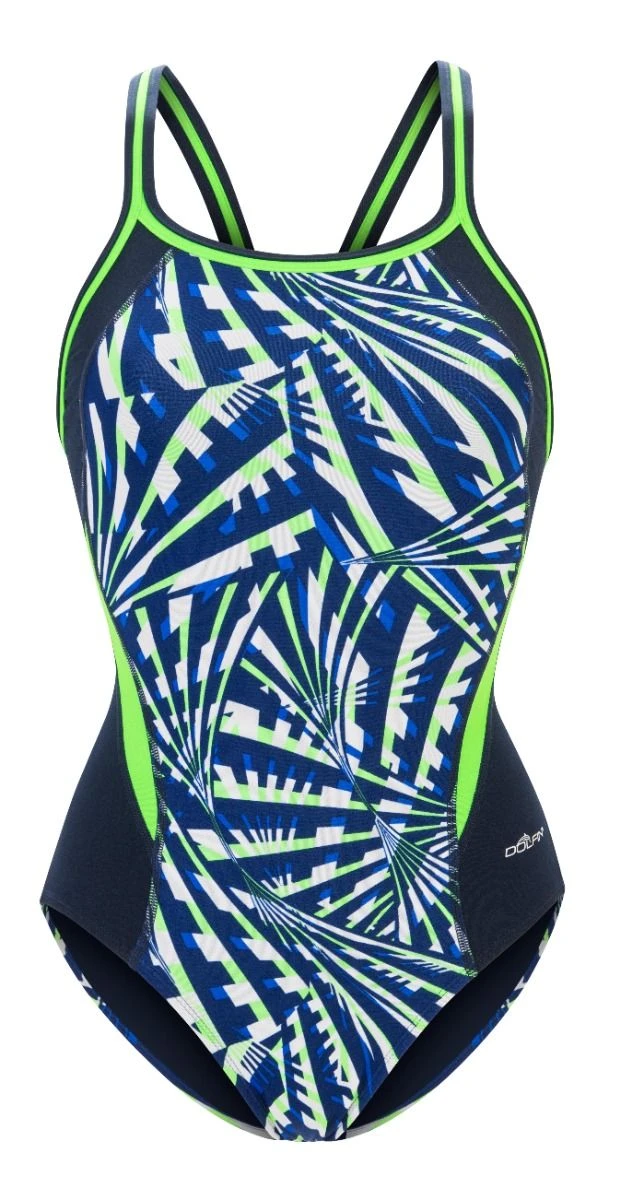 Dolfin Women's Print Color Block DBX Back One Piece 2 Dolfin Women's Print Color Block DBX Back One Piece - Image 2