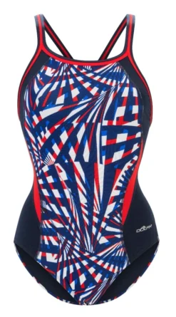 Dolfin Women's Print Color Block DBX Back One Piece 22 Dolfin Women's Print Color Block DBX Back One Piece -Speedo Shop 5m00 b41d front2
