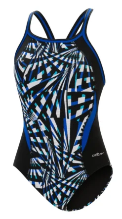 Dolfin Women's Print Color Block DBX Back One Piece 24 Dolfin Women's Print Color Block DBX Back One Piece -Speedo Shop 5m00 b43d front