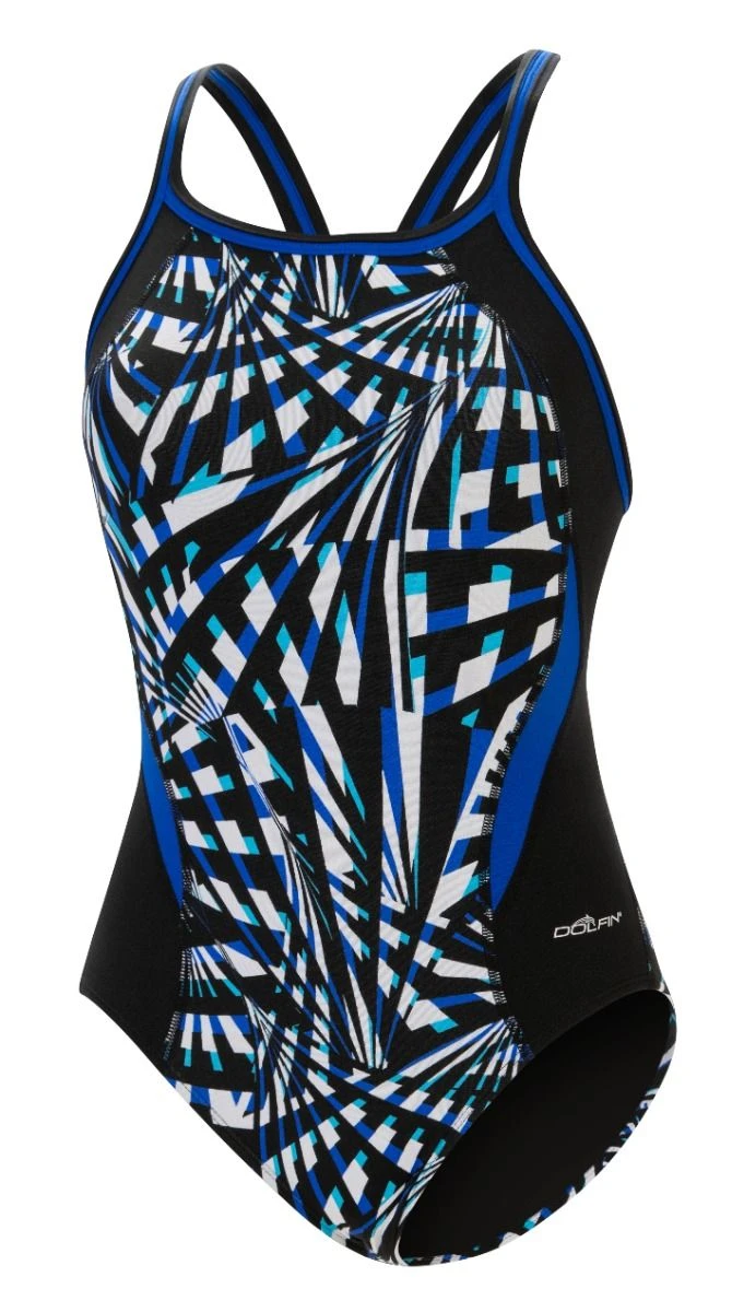 Dolfin Women's Print Color Block DBX Back One Piece 10 Dolfin Women's Print Color Block DBX Back One Piece - Image 10
