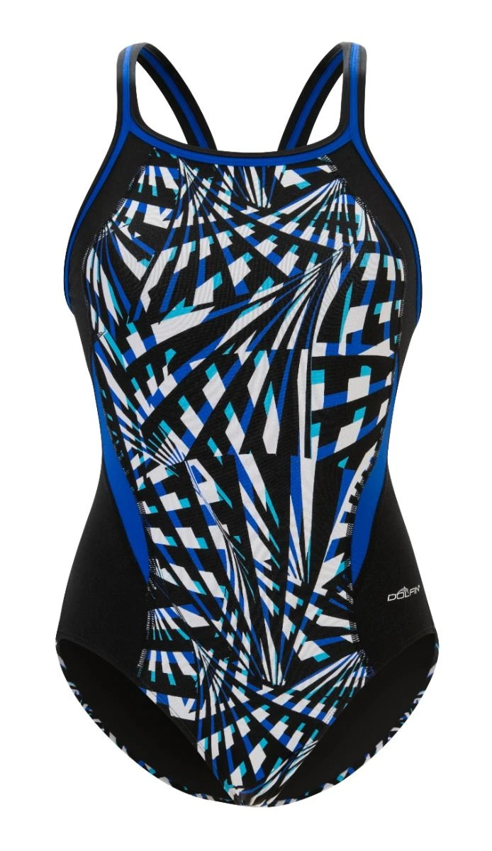 Dolfin Women's Print Color Block DBX Back One Piece 11 Dolfin Women's Print Color Block DBX Back One Piece - Image 11