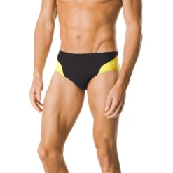 Speedo Spark Splice Brief 16 Speedo Spark Splice Brief -Speedo Shop 7705915 0003 black yellow front