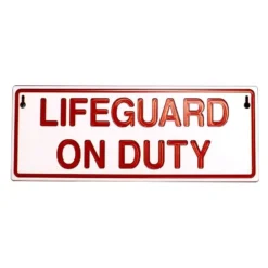 Reversible Lifeguard On/Off Duty Sign