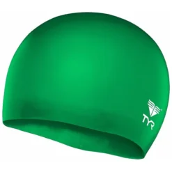 TYR Wrinkle-Free Silicone Jr. Cap -Speedo Shop lcsjr green