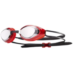 TYR Black Hawk Racing Mirrored Goggles 12 TYR Black Hawk Racing Mirrored Goggles -Speedo Shop lgbhm silver red 1