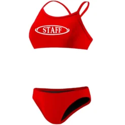RISE Staff Poly V-Back Bikini -Speedo Shop lgs26st red