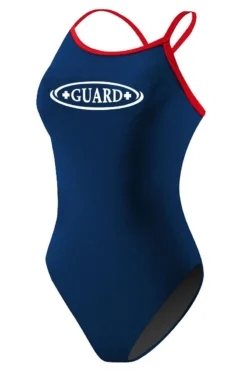 RISE Guard Poly Color Trim H-Back -Speedo Shop lgs64gu front navy red