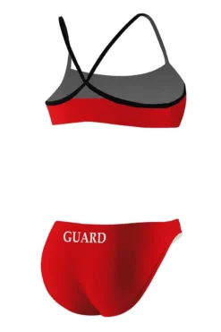 RISE Guard Poly 2-Piece Color Trim Bikini 5 RISE Guard Poly 2-Piece Color Trim Bikini -Speedo Shop lgs78gu back red black1