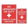 Swim At Your Own Risk Sign