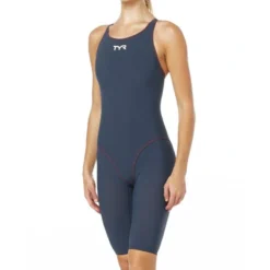 TYR Thresher Open Back 7 TYR Thresher Open Back -Speedo Shop tpsfo6 grey red front l